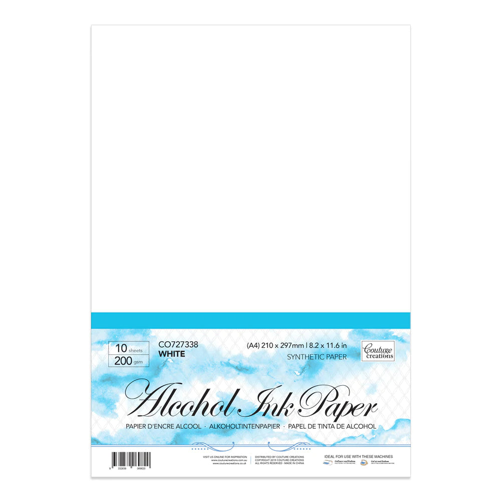 Synthetic Paper White A4 - (200gsm 10 sheet per pk) Arts & Crafts Couture Creations