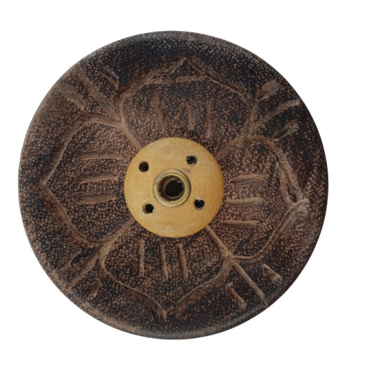Tibetan Incense Holder - Wooden 7cm (Type A)