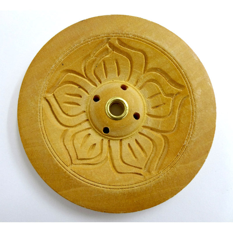 Tibetan Incense Holder - Wooden 7cm (Type C)