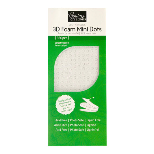 White 3D Adhesive Foam Mini Dots Arts & Crafts Couture Creations